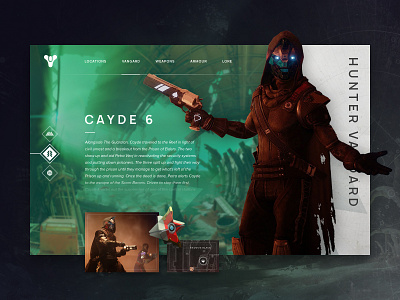 Cayde-6 UI Concept concept design destiny game interface ui web web deisgn