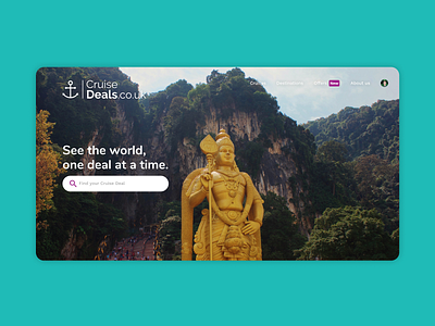 Travel Site Landing Page dailyui design product design search bar ui ux web