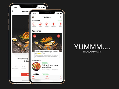 Yummm...The Cooking App app cooking recipe ui ui ux design ux