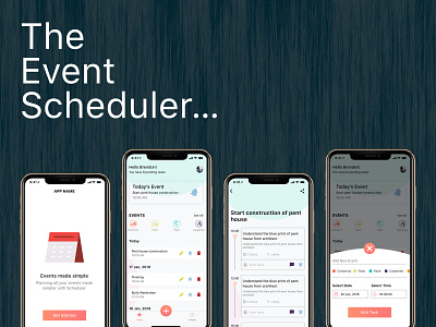 Event Scheduler app calendar construction design event app ios mobile renovation scheduler ui ui ux design