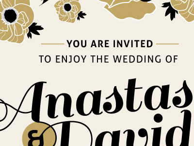 Floral Wedding Invite Rough