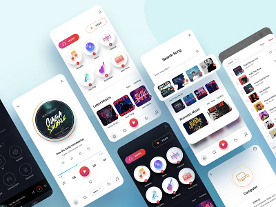 Music app UI application design clean concept design design figma isolated mobile app modern design music app ui ui design uiux design ux