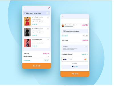 Shopping mobile app_cart page design by Suman Sil on Dribbble