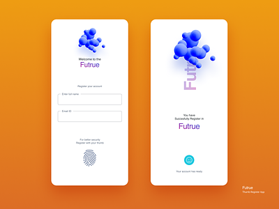 Thumb Register app clean concept create account creative daily 100 challenge figma form login form register form thumb thumbnails ui ui ux ux vectors