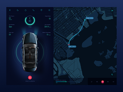 EV Car Dashboard UI