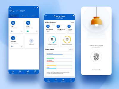 Smart home app blue clean concept creative dashboard app design figma icon play store realtime smart app smart home app smarthome smarthouse ui ux uidesign ux ui