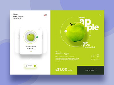 Product Page UI design app application design fruit interface material page product sale ui web