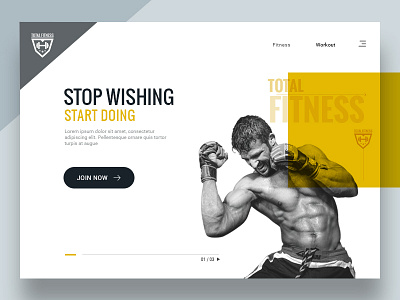 Fitness Website color fitness gym landing ui uidesign ux web website workout