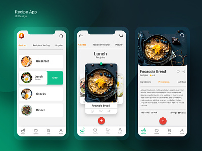 Recipe App UI design