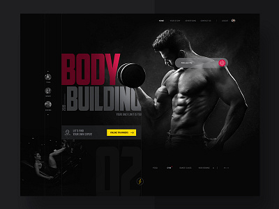 Fitness Banner banner clean creative dark ui design fitness app typography uiux web website