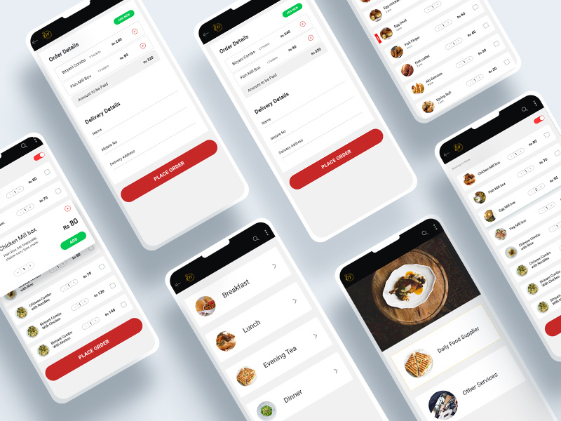Restaurant App branding booking ui creative design cards ui flatdesign ui design booking clean white ui ux minimalistic restaurant app food app clean ui