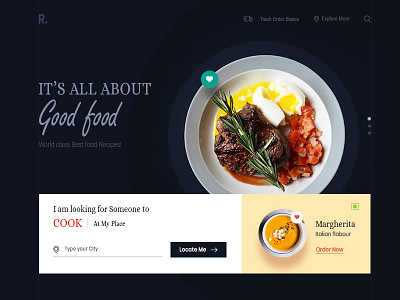 Food Web UI Card Free PSD