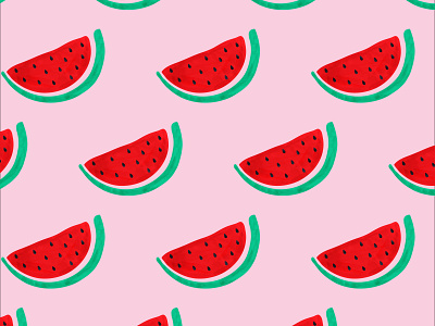 Watermelons pattern adobe illustrator ai background graphic design illustration pattern watercolor watermelons