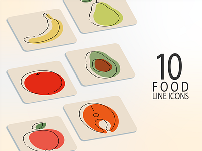 App icons: healthy food adobe illustrator ai app graphic design icons illustration line line icons phone