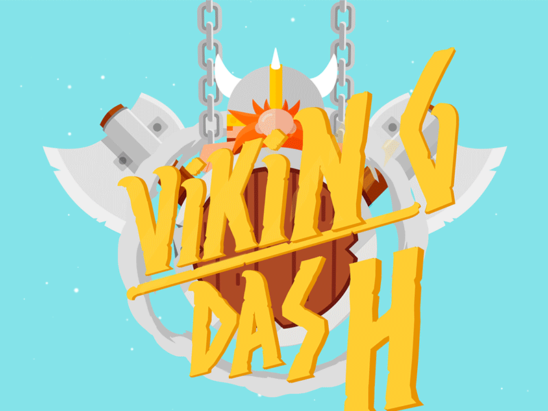 Viking Dash Opening app axe dash dwarf flat game illustration motion design shield viking