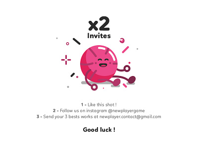 2 Dribbble Invites ! dribbble giveaways invites join new player ticket