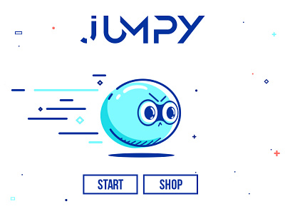 [ IOS Game ] Jumpy Concept app cute game line new player outline point teleportation tracer