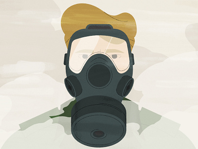 DRHAT army art direction character design gasmask illustration illustrator man photoshop smoke texture