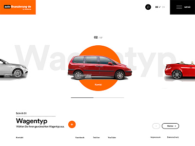 Car Finance Website Concept automobile car concept minimalistic ui ux webdesign website
