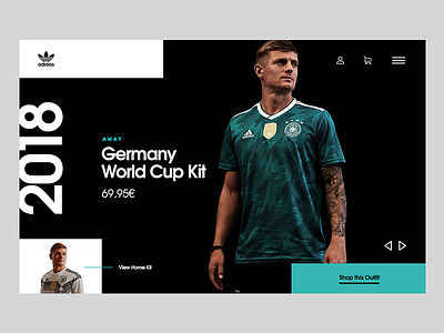 World Cup Jersey UI adidas football germany jersey shop sport ui webdesign
