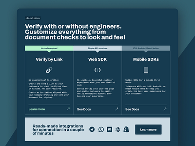 Cactus Verify (Solutions) design landing ui webdesign webflow