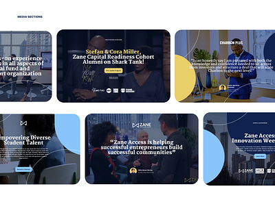 Zane Access — Media Sections animation design media photo ui video web webdesign webflow