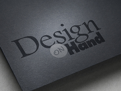 Design On Hand Logo Identity branding design graphic design graphic design graphicdesign identity design logo logo design type typography