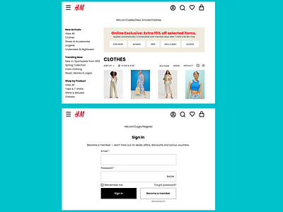 H&M clone using FIGMA