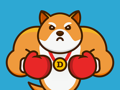 Boxing Doge crypto doge dogecoin graphic design illustration shiba inu
