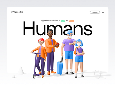 Humans 3d characters