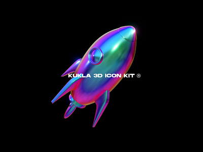 3d icon kit 3d 3d icon animation app gradient illistration iridescent rocket startup ui