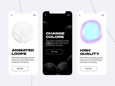3D ABSTRACT SHAPES 3d abstract abstraction animated blob feature holographic iridescent mobile ui ux