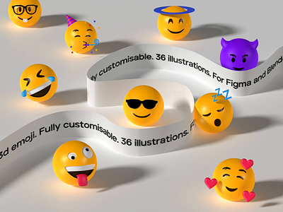 3d emoji illustration 3d 3d character 3d emoji 3d illustration 3d text animation art blender cinema 4d render scene text type typography