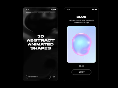 3d abstract animation 3d 3d abstract abstract animation brutalism c4d feature holo holographic instagram loop mobile morphing product design sphere typography