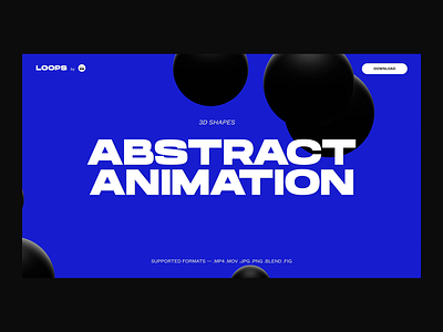 Abstract 3d animation 3d abstract animated animation blender blue desktop liquid motion particles product typography ui website