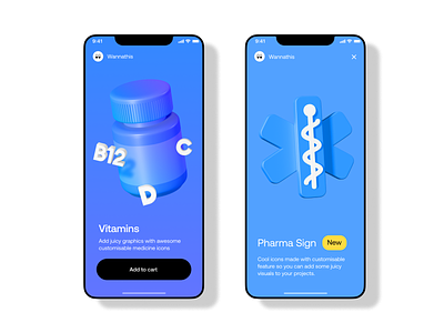 Pharmacy 3d illustrations