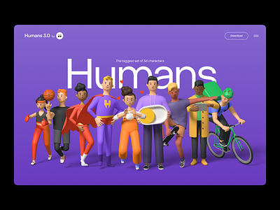 Humans 3d illustrations