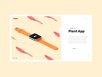 C A S E P A G E bright colors iwatch layout minimal ocher plant portfolio sand sans serif ui web