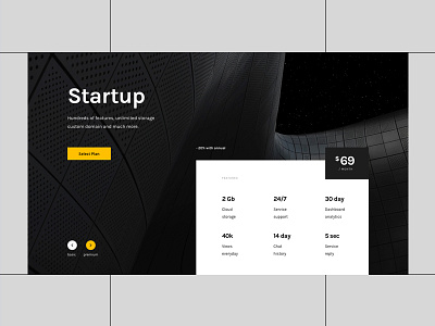 Pricing Table bw landing layout minimal pricing table ui ux yellow