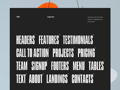 Categories Block categories features grid landing layout menu minimal ux