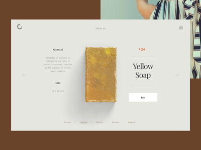 Product Page card e commerce fashion layout product page soap store ux