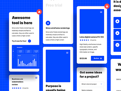 Prototyping tool ecommerce features landing mobile prototype ui kit ui kits wireframe