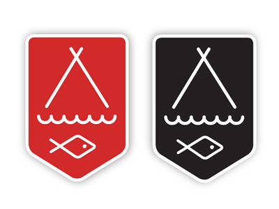 Fish Camp Logo brand design identity illustration logo