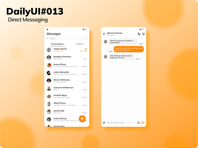 Daily UI Challenge #013 || Direct Messaging