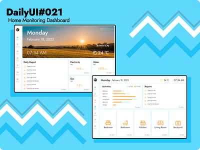 Daily UI Challenge #021 || Home Monitoring Dashboard