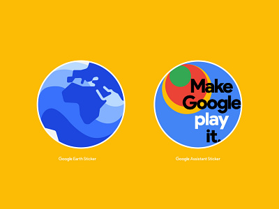 Google Circle Stickers branding colorado denver design typography vector