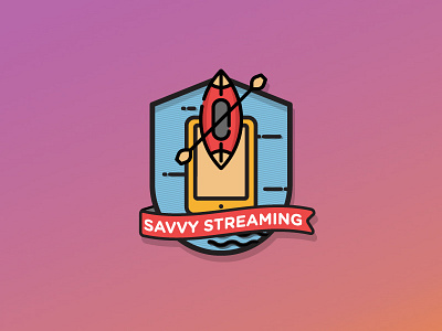 Savvy Streaming agency badge color denver design fun vector