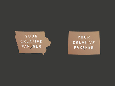 Your Creative Partner agency badge color colorado denver design fun gold hire me iowa vector