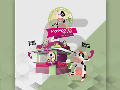 Moomoocha bubble Tea Branding