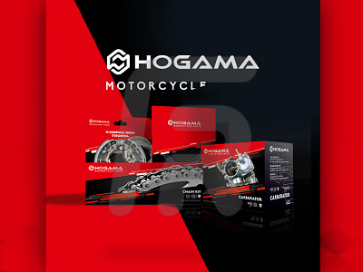 Spare Part Packaging Design for HOGAMA Motorcycle branding business logo design graphic design illustration logo logo design motorcycle branding motorcycle sparepart packaging packaging packaging design sparepart sparepart packaging vector